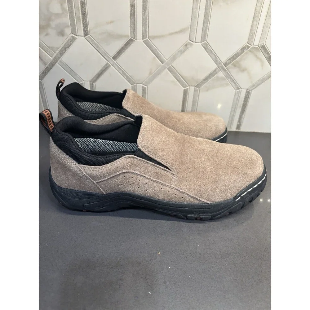 Khombu Men’s Slip-On Liam Memory Foam Shoes Tan Suede Size 10M